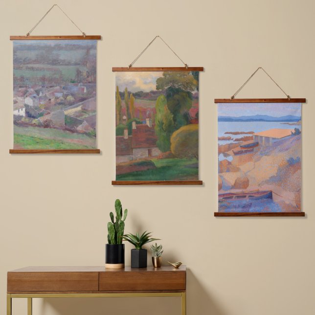Frankreich im Kunstbereich Wandteppich Mit Holzrahmen (Asymmetrisch)