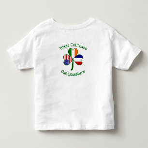 Frankreich Irland USA Kleeblatt Flagge Personalisi Kleinkind T-shirt