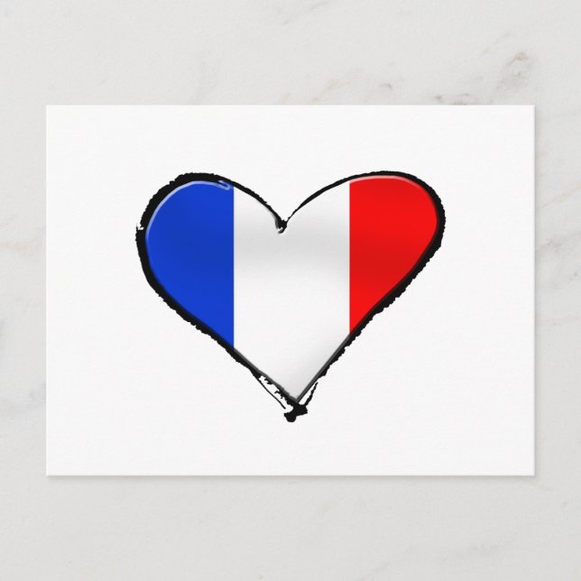 Frankreich Je Taime-Flagge Frankreich I Herz Frank Postkarte (Vorderseite)