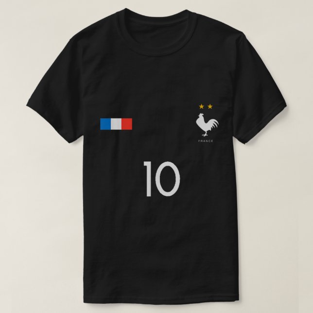 FRANKREICH JERSEY SHIRT 10 FRANZÖSISCHE FUSSBALLMÄ (Design vorne)