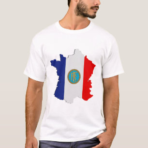 Frankreich-Karte T-Shirt