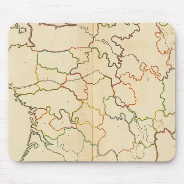 Frankreich Kontur der Flüsse Mousepad (Vorne)