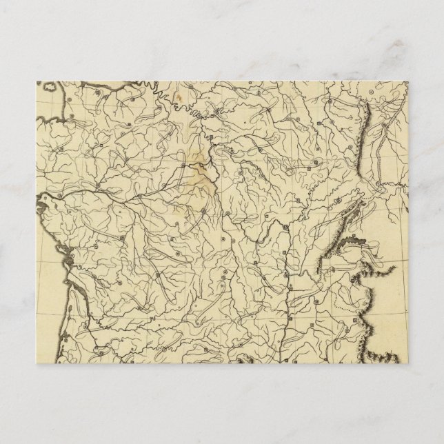 Frankreich Kontur Postkarte (Vorderseite)