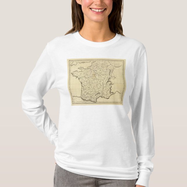 Frankreich-Kontur T-Shirt (Vorderseite)
