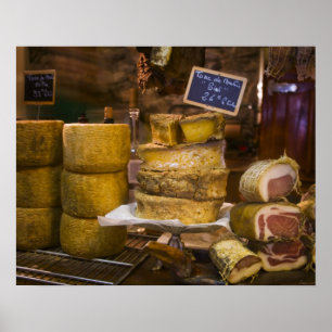 Frankreich, Korsika. Käse und Charcuterie Poster