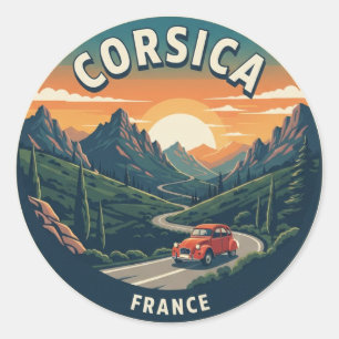 Frankreich Korsika Reise Runder Aufkleber