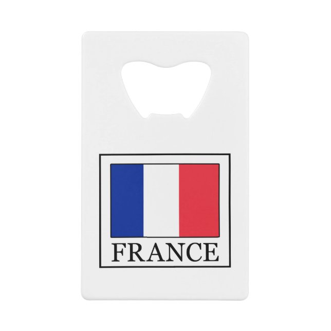 Frankreich Kreditkarten Flaschenöffner (Vorderseite)