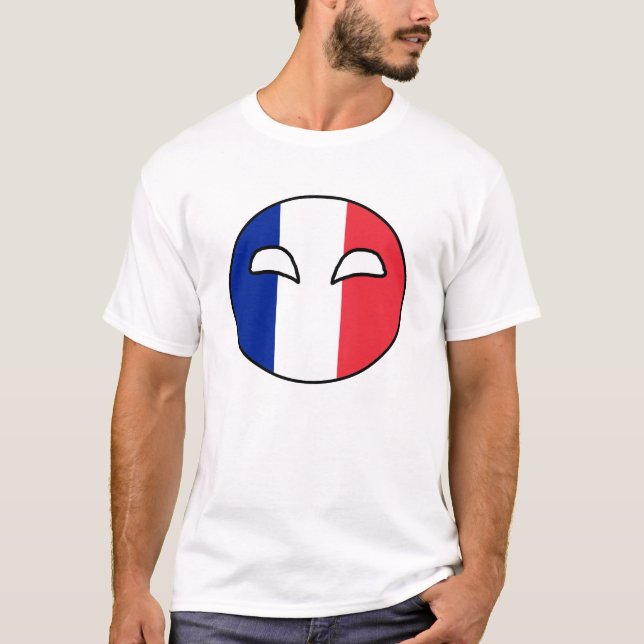 Frankreich-Land-Ball T-Shirt (Vorderseite)