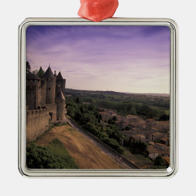 FRANKREICH, Languedoc Carcassonne 2 Silbernes Ornament (Vorne)