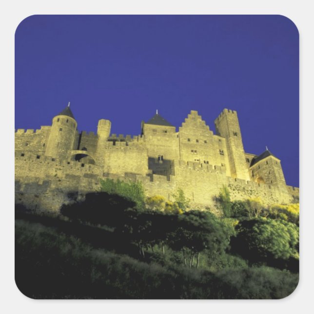 FRANKREICH, Languedoc Carcassonne Quadratischer Aufkleber (Vorderseite)