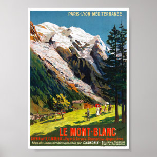 Frankreich Le Mont Blanc Reiseplakat Restauriert Poster