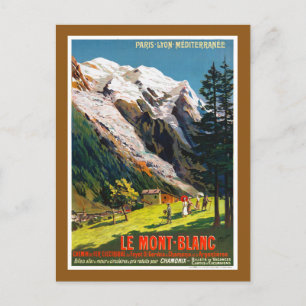 Frankreich Le Mont Blanc Reiseplakat Restauriert Postkarte