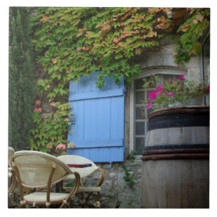 Frankreich, Les Baux de Provence, Café-Patio Fliese