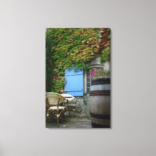 Frankreich, Les Baux de Provence, Café-Patio Leinwanddruck