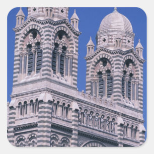 Frankreich, Marseille, Provence. Kathedrale de la Quadratischer Aufkleber