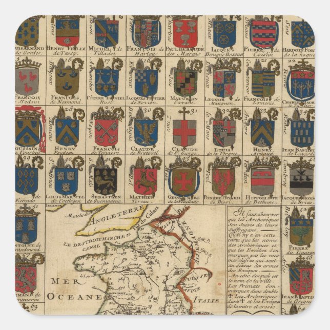 Frankreich Militär Quadratischer Aufkleber (Vorderseite)