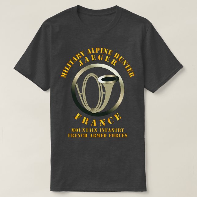 Frankreich Militärischer Alpenjäger T-Shirt (Design vorne)