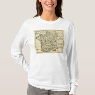 Frankreich mit den Grenzen umrissen T-Shirt