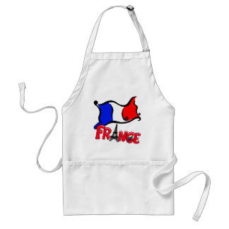 Frankreich mit Flaggen-Produkten Schürze