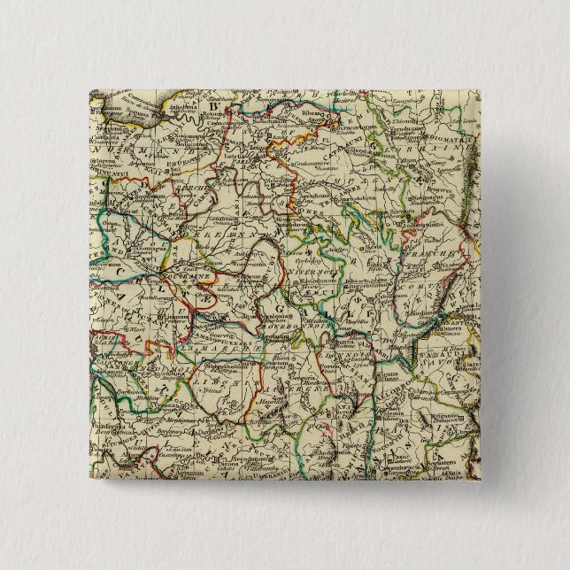 Frankreich mit Grenzen Button (Vorderseite)
