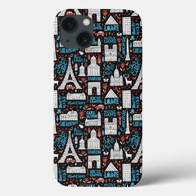 Frankreich | Muster der Symbole Case-Mate iPhone Hülle (Rückseite)