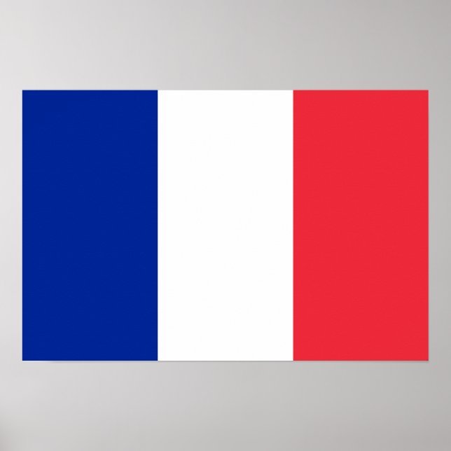 Frankreich - Nationale Flagge Poster (Vorne)