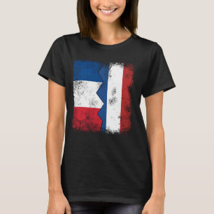 Frankreich Niederlande Flaggen Halb Niederländisch T-Shirt