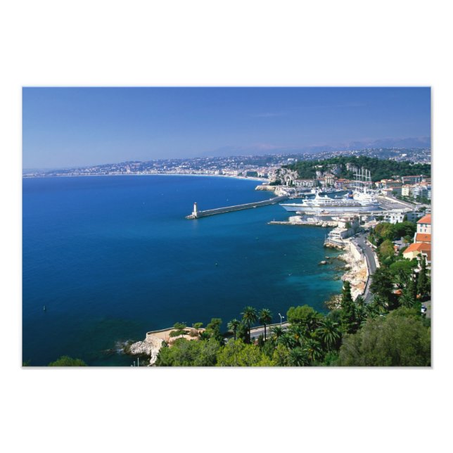 Frankreich, Nizza, Aussicht auf den Hafen Fotodruck (Vorne)