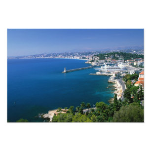 Frankreich, Nizza, Luftansicht des Hafens Fotodruck