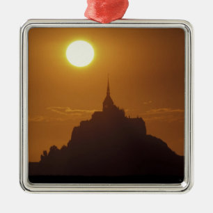 Frankreich, Normandie. Mont Saint Michele Silbernes Ornament