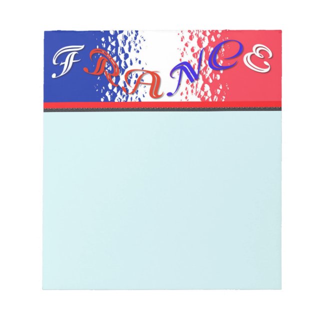 Frankreich Notepad Notizblock (Vorderseite)