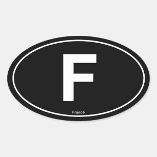 Frankreich-Oval Ovaler Aufkleber