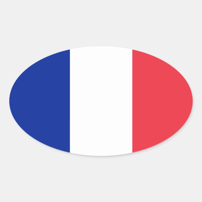 Frankreich Ovaler Aufkleber (Vorderseite)
