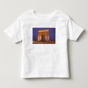 Frankreich, Paris, Arc de Triomphe bei Dämmerung. Kleinkind T-shirt