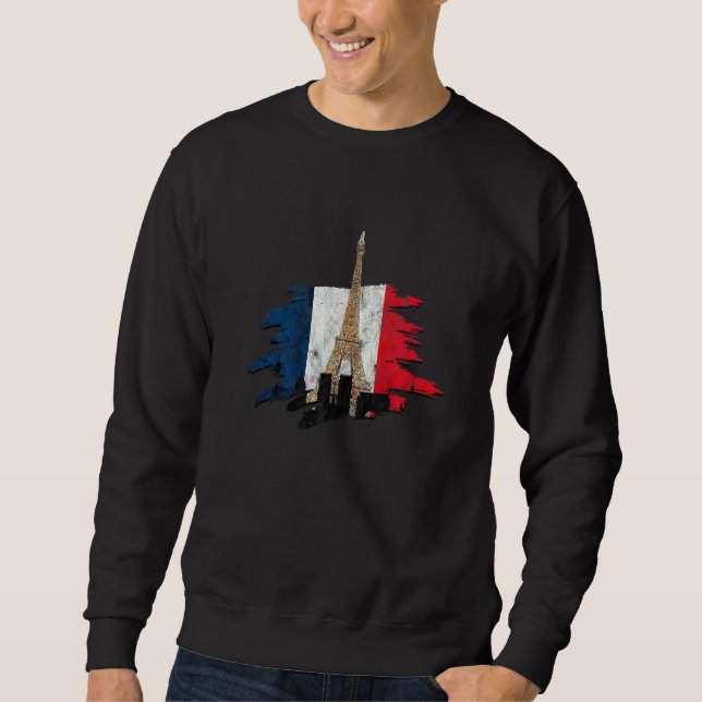 Frankreich Paris Bonjour Marseille Monaco Eiffe Sweatshirt (Vorderseite)