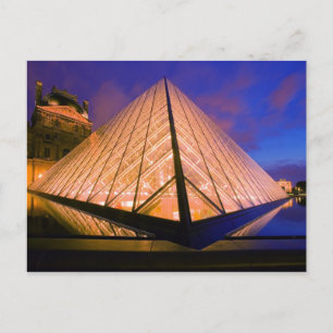 Frankreich, Paris. Das Louvre-Museum in der Dämmer Postkarte