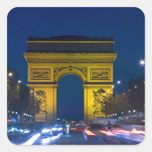 Frankreich, Paris. Der Arc de Triomphe und die Quadratischer Aufkleber
