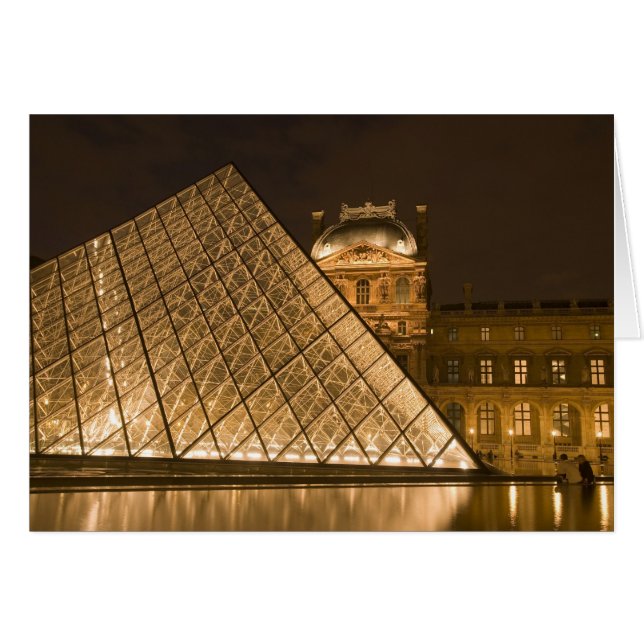 Frankreich, Paris Der Louvre in der Dämmerung. Kre (Vorderseite (Horizontal))