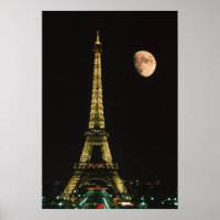 Frankreich, Paris Eiffelturm bei Nacht mit