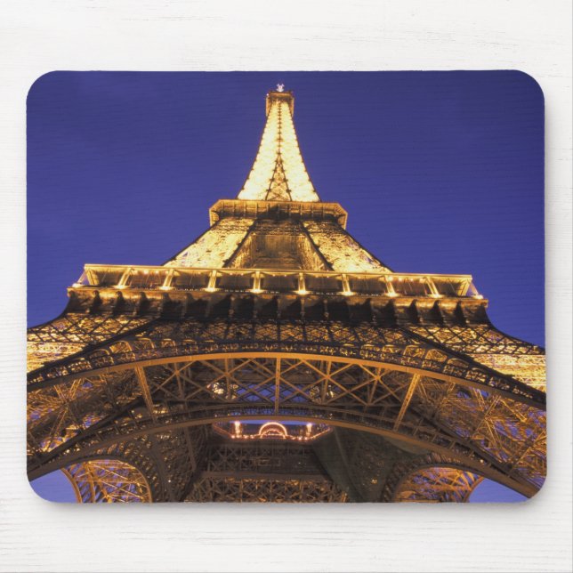 FRANKREICH, Paris Eiffelturm, Sicht auf den Abend Mousepad (Vorne)