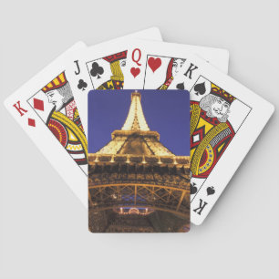 FRANKREICH, Paris Eiffelturm, Sicht auf den Abend Spielkarten
