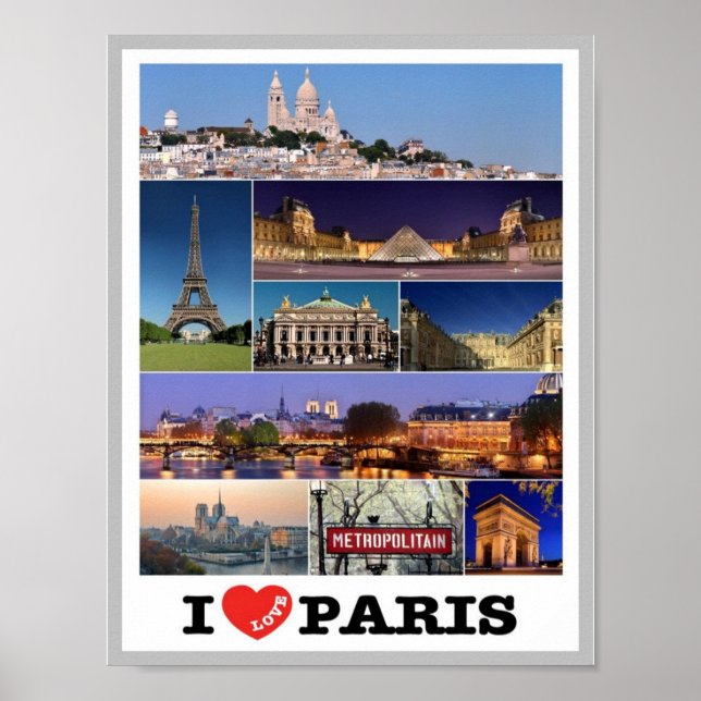 Frankreich - Paris - I Liebe - Poster (Vorne)