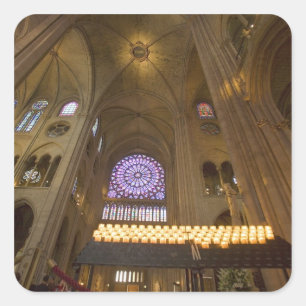 Frankreich, Paris. Innenansicht der Kathedrale Not Quadratischer Aufkleber