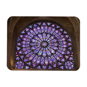 Frankreich, Paris. Innendetail von Bleiglasfenster Magnet