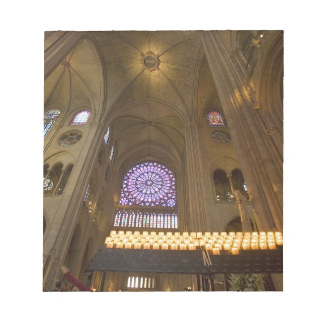 Frankreich, Paris Innere der Kathedrale Notre Dame Notizblock (Vorderseite)