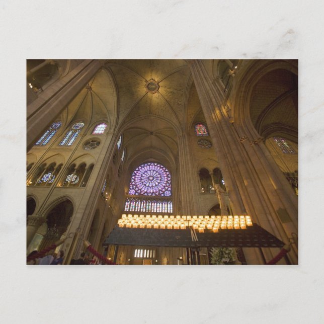 Frankreich, Paris Innere der Kathedrale Notre Dame Postkarte (Vorderseite)