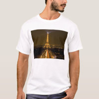 Frankreich, Paris. Nachtblick auf den Eiffelturm