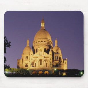 Frankreich, Paris, SacrÃ©-Coeur bei Nacht. Mousepad