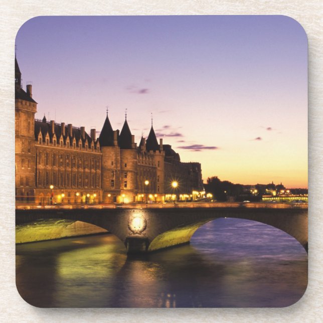 Frankreich, Paris, Seine und Conciergerie Untersetzer (Vorderseite)