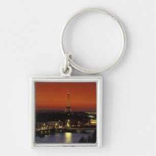 Frankreich, Paris Sonnenuntergang Blick auf Eiffel Schlüsselanhänger